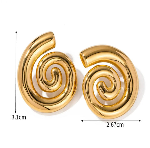 Spiral Stud Earrings