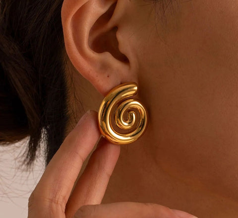 Spiral Stud Earrings